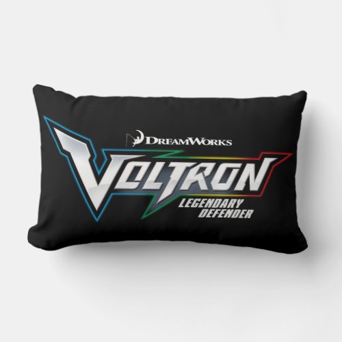 Voltron  Legendary Defender Logo Lumbar Pillow