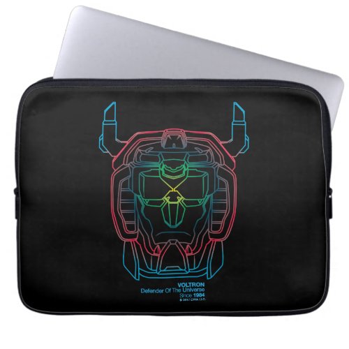 Voltron  Pilot Colors Gradient Head Outline Laptop Sleeve