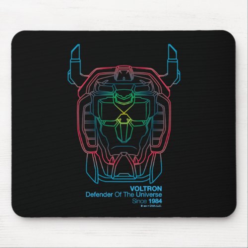 Voltron  Pilot Colors Gradient Head Outline Mouse Pad