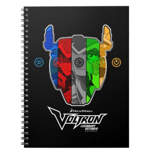 Voltron  Pilots In Voltron Head Notebook