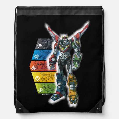 Voltron  Voltron And Pilots Graphic Drawstring Bag