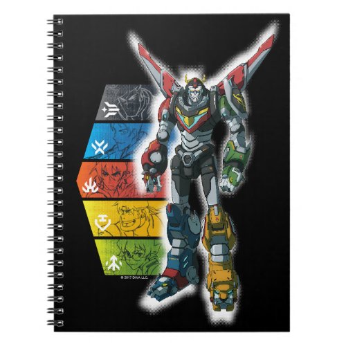 Voltron  Voltron And Pilots Graphic Notebook
