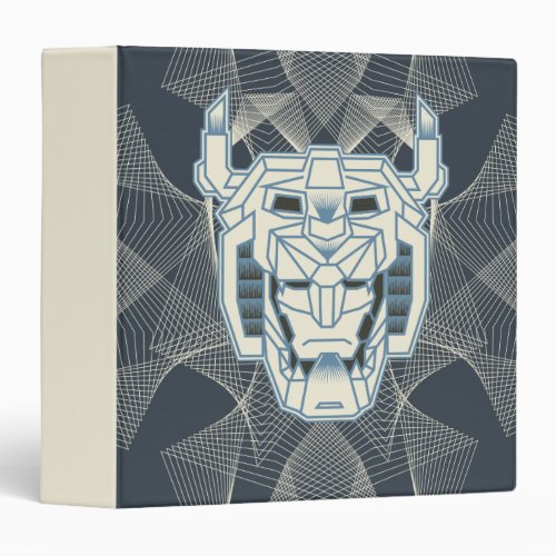 Voltron  Voltron Head Blue and White Outline 3 Ring Binder