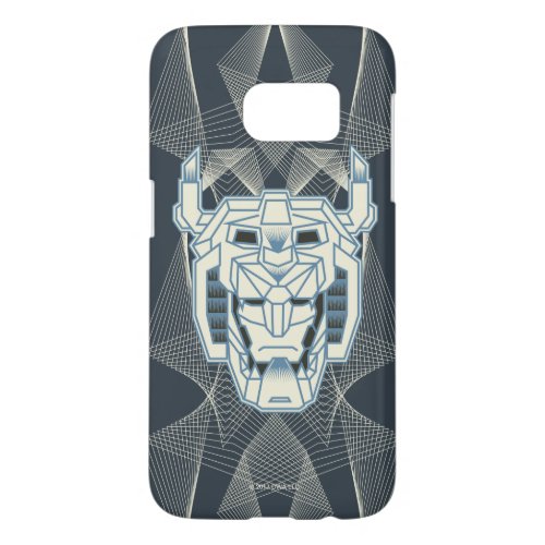 Voltron  Voltron Head Blue and White Outline Samsung Galaxy S7 Case