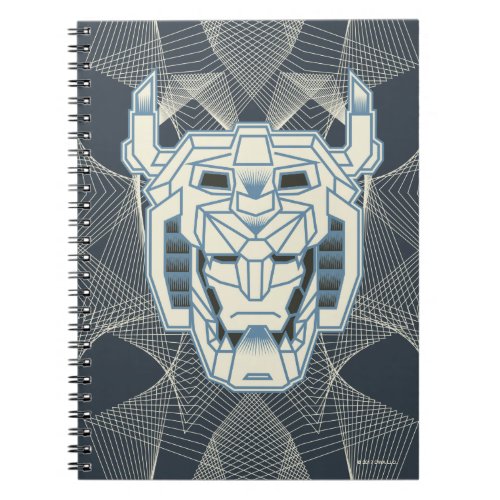 Voltron  Voltron Head Blue and White Outline Notebook