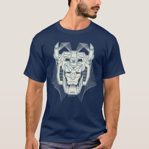 Voltron  Voltron Head Blue and White Outline T_Shirt