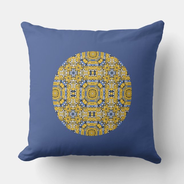 Volume eleven's kaleidoscope art three throw pillow (Front)
