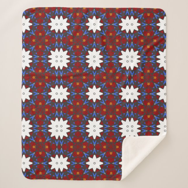 Volume four's kaleidoscope art thirteen sherpa blanket (Front)