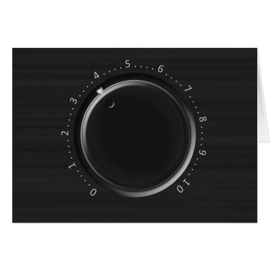 Volume Knob Greeting Card (Front Horizontal)