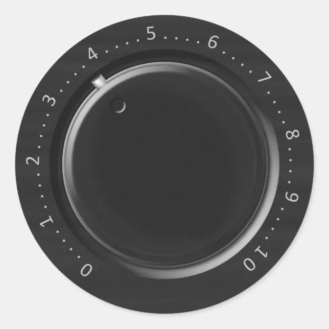 Volume Knob Sticker | Zazzle