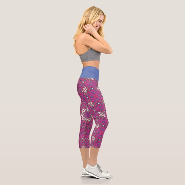 Volume nine's kaleidoscope art twenty capri leggings (Right)