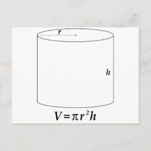 Volume of a Cylinder Postcard