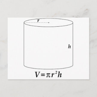 Volume of a Cylinder Postcard