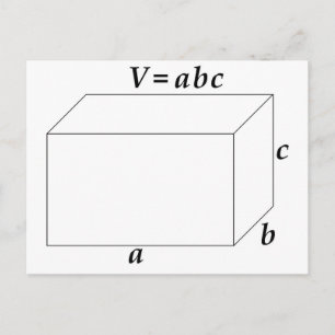 Volume of a Rectangular Prism Postcard
