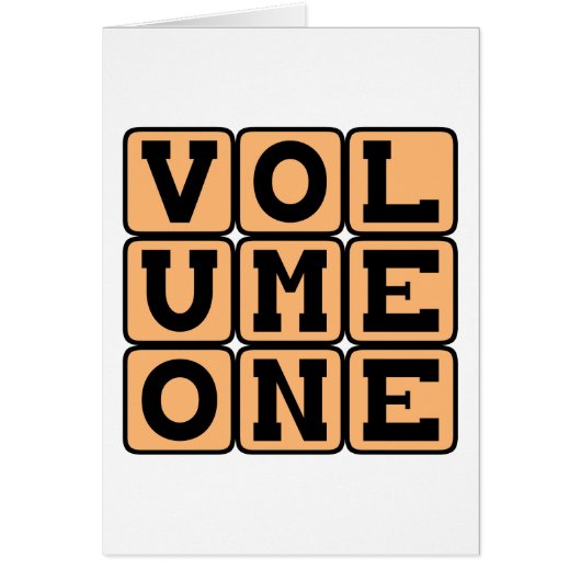 Volume One, First Volume Cards (Front)