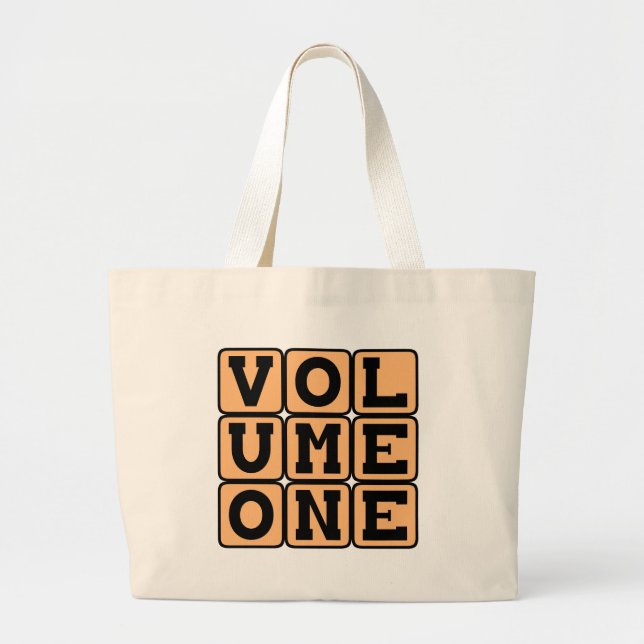 Volume One, First Volume Large Tote Bag (Front)