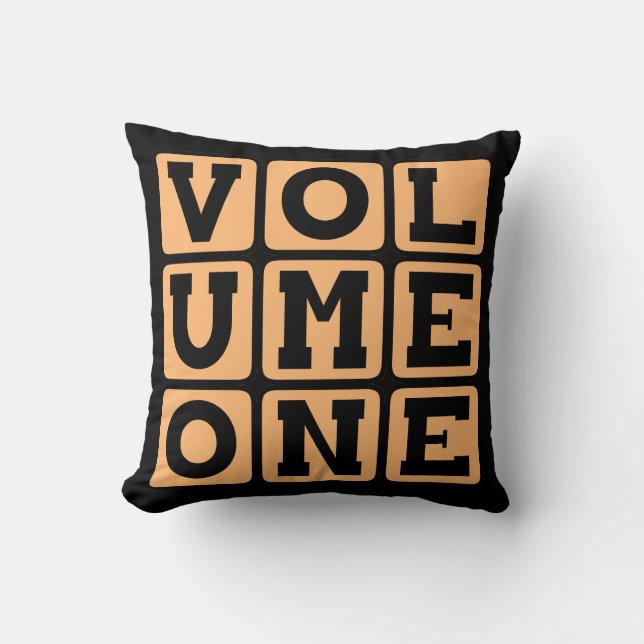 Volume One, First Volume Throw Pillow (Front)