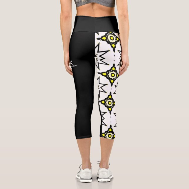 Volume one's kaleidoscope art eighteen capri leggings (Back)