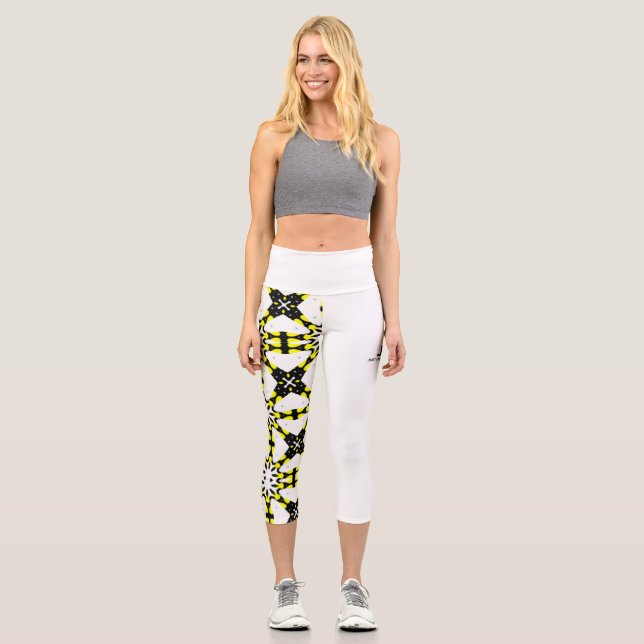 Volume one's kaleidoscope art one capri leggings (Front)
