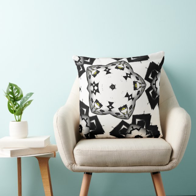 Volume one's kaleidoscope art thirteen throw pillow (Chair)