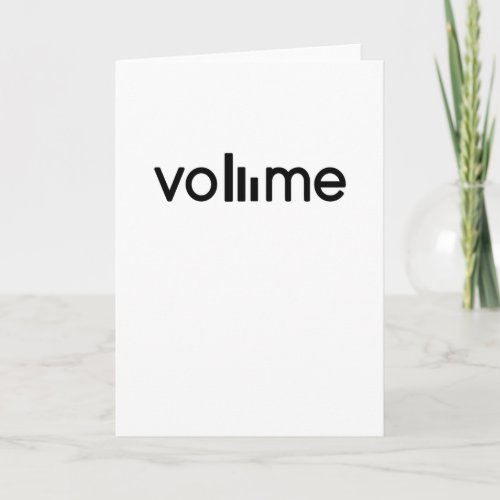 Volume Sound Wording Volume Music Card
