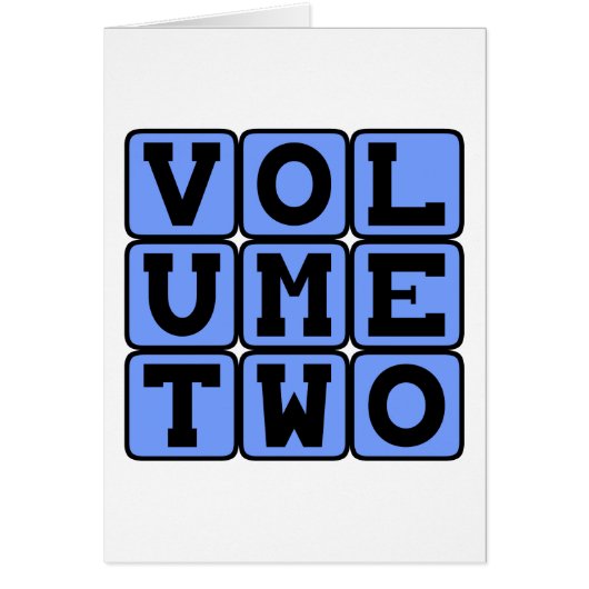 Volume Two, Second Volume (Front)