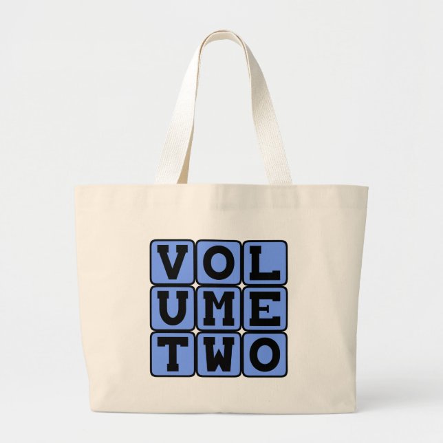 Volume Two, Second Volume Large Tote Bag (Front)