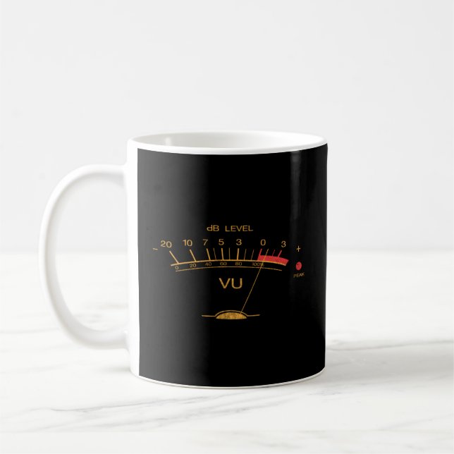 Volume Vu Meter Audio Engineer Recording Studio Coffee Mug (Left)