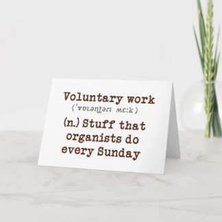 Voluntary work card