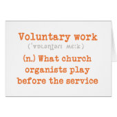 Voluntary work card (Front Horizontal)