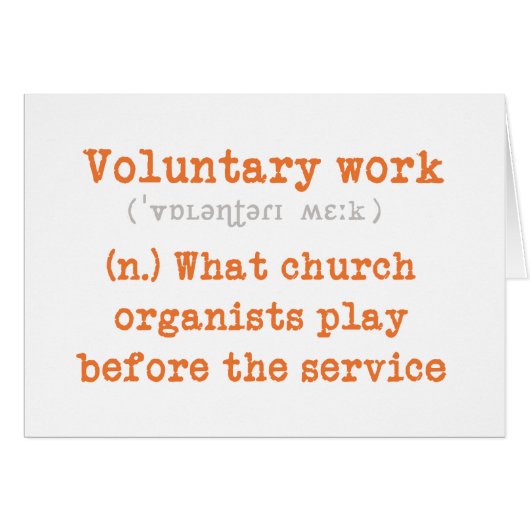Voluntary work card (Front Horizontal)