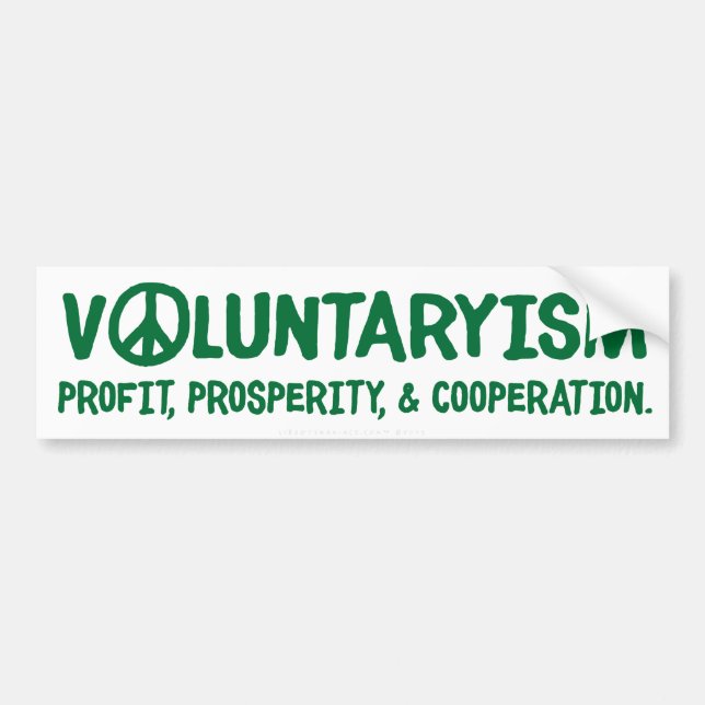 Voluntaryism Bumper Sticker (Front)