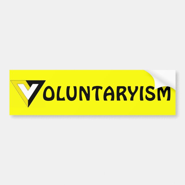 Voluntaryism Bumper Sticker (Front)
