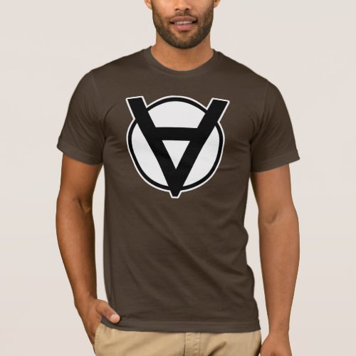 Voluntaryist Hero Symbol with White Border and Bac T_Shirt