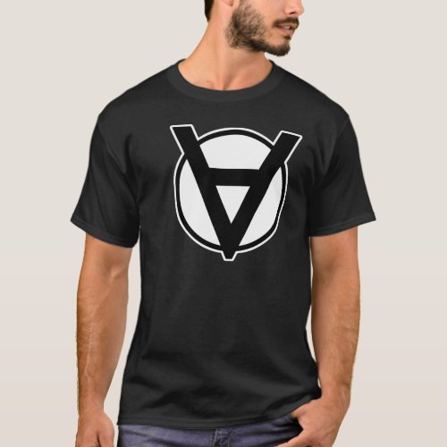 Voluntaryist Hero Symbol with White Border T_Shirt
