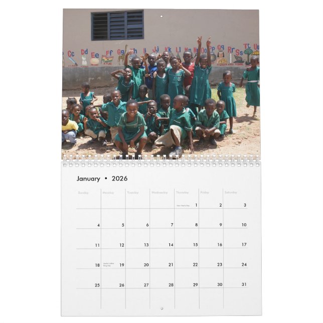 Volunteer Africa - Customized Calendar (Jan 2026)