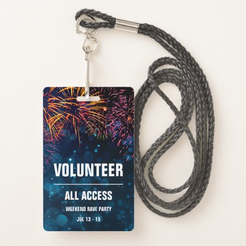 Volunteer All Access Event Pass  Fireworks Finale Badge