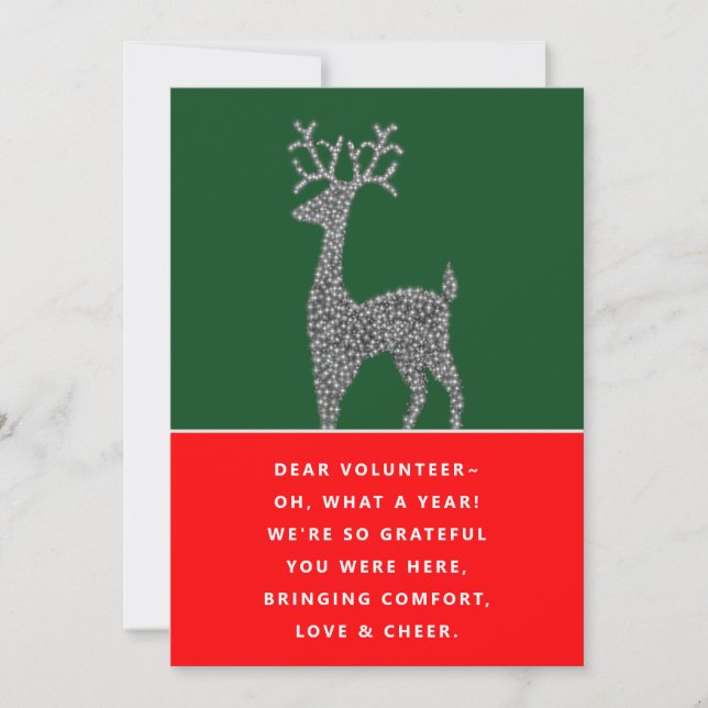 Volunteer Appreciation Christmas Holiday Cards (Front)