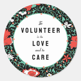 Volunteer Appreciation Classic Round Sticker