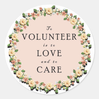 Volunteer Appreciation Classic Round Sticker