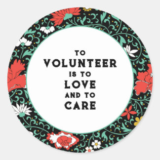 Volunteer Appreciation Classic Round Sticker