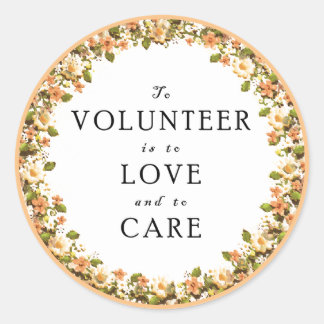 Volunteer Appreciation Classic Round Sticker
