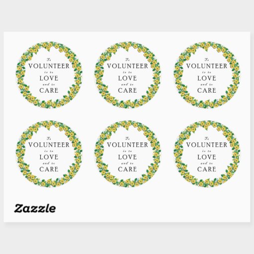 Volunteer Appreciation Classic Round Sticker | Zazzle