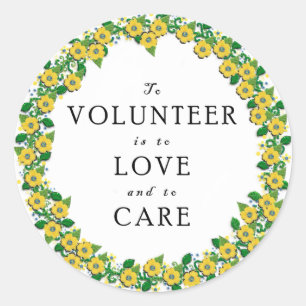 Volunteer Appreciation Classic Round Sticker