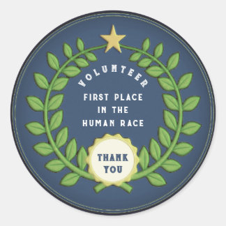 Volunteer Appreciation Classic Round Sticker