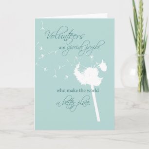 Volunteer Appreciation Dandelion Letterpress Thank You Card