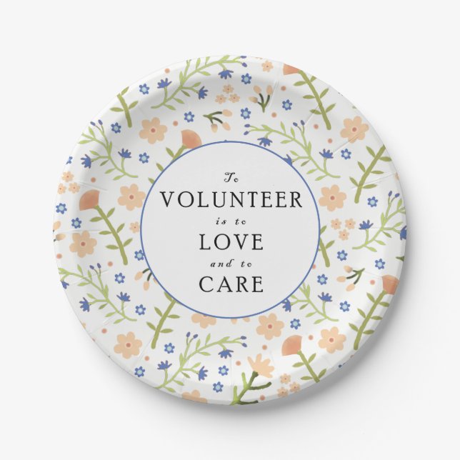 Volunteer Appreciation Paper Plates (Front)