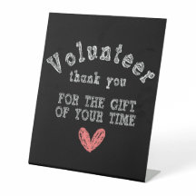 Volunteer Appreciation Party table sign