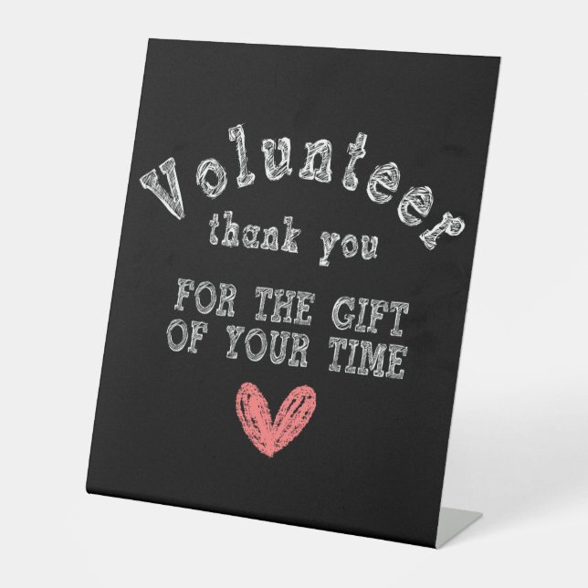 Volunteer Appreciation Party table sign (Front)