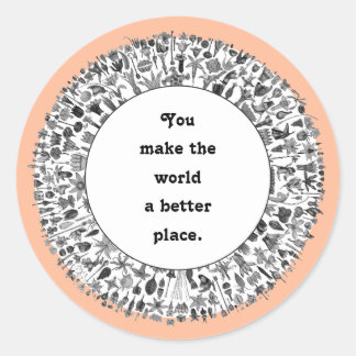 Volunteer Appreciation Quote Classic Round Sticker